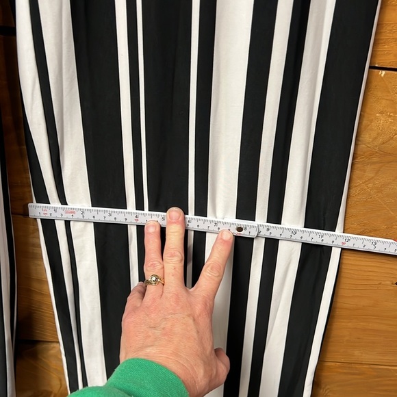 INC International Concepts Womens Striped Wide Leg Pant Black White Heritage‎ XL - Picture 4 of 11